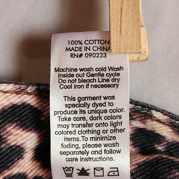 Pacsun Wide Leg Baggy Leopard Print Denim Pants Women's 31 Pacific Sunwear New - Picture 9 of 9